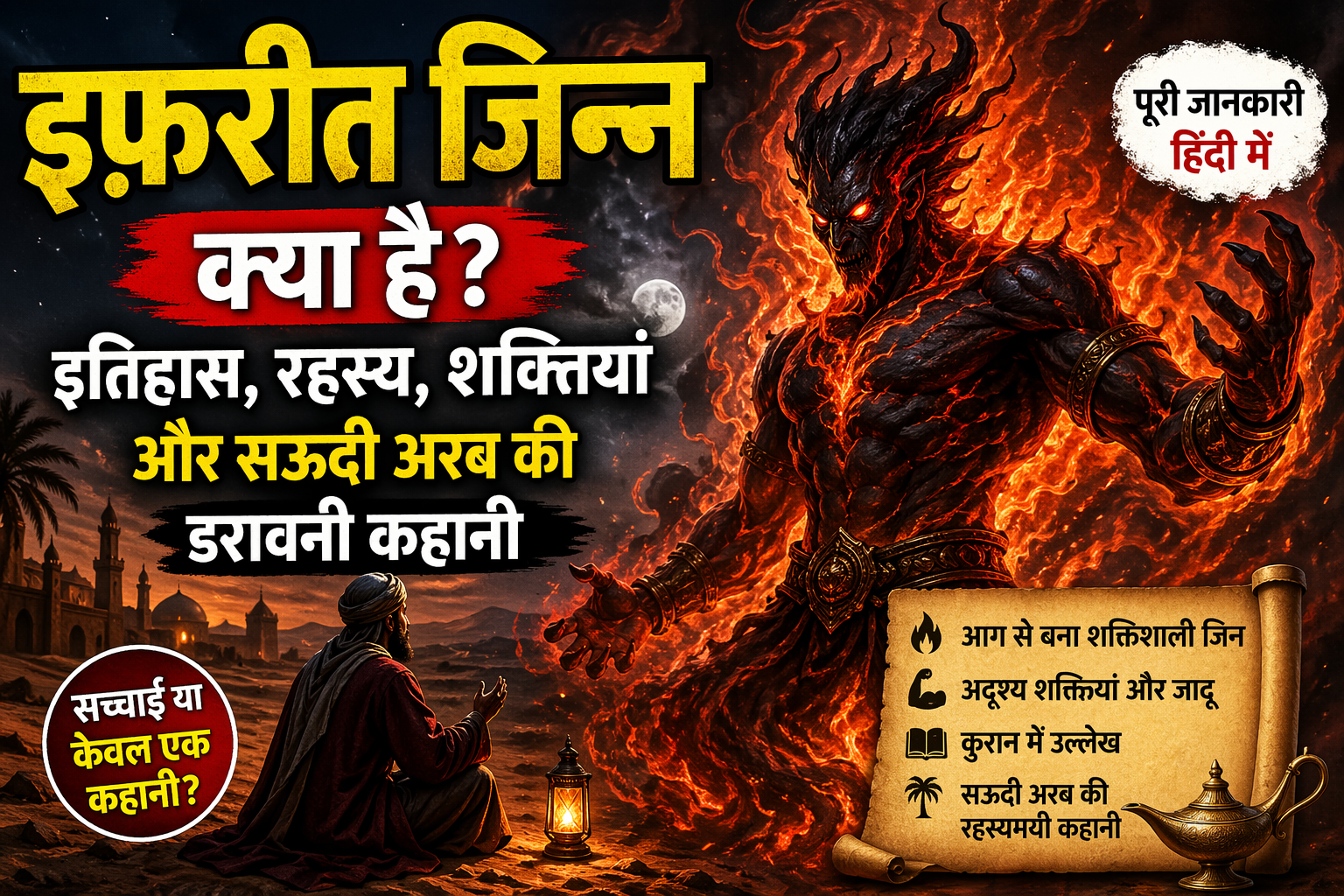 इफ़रीत जिन्न क्या है | Ifrit Jinn History, Powers & Real Story in Hindi....