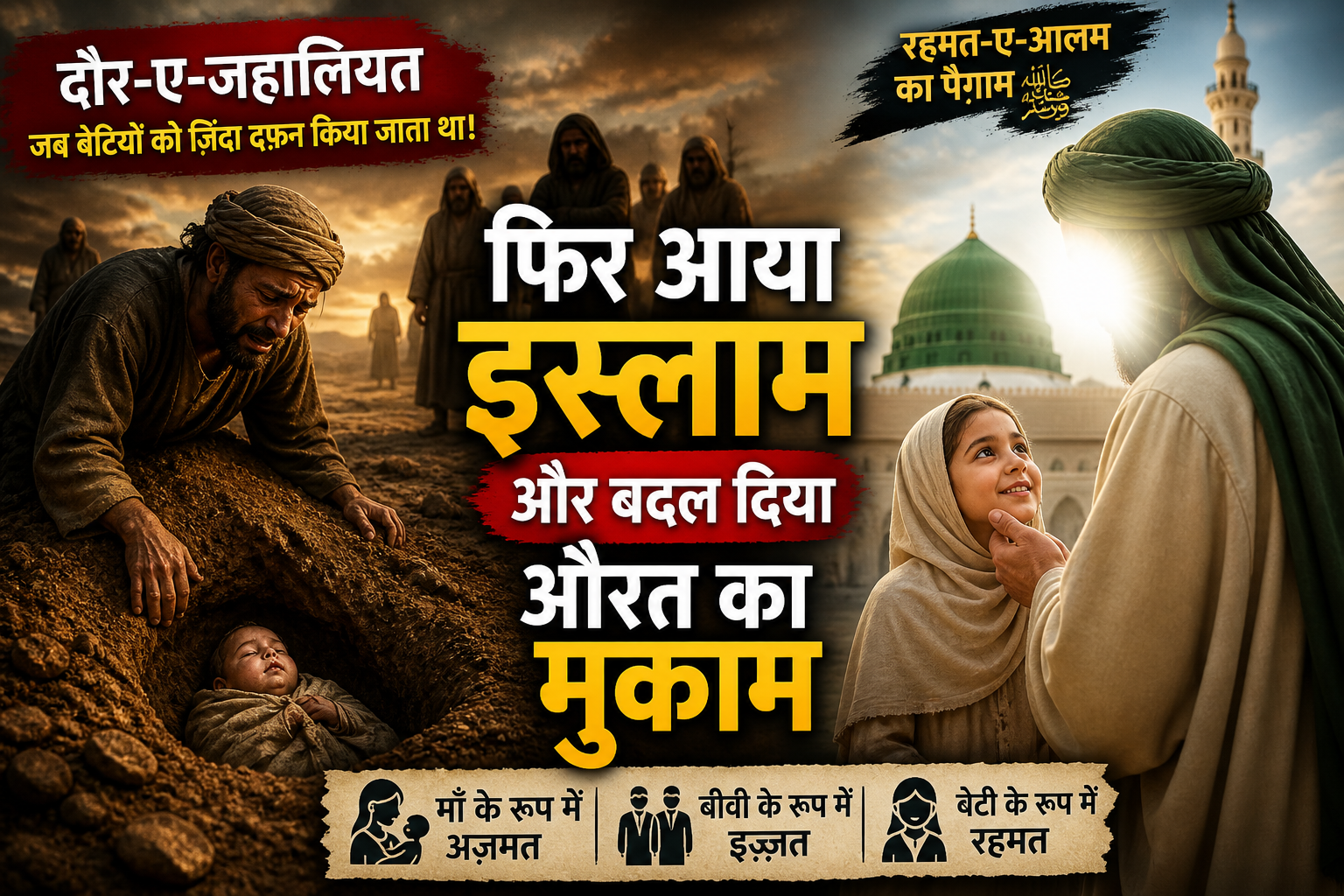 जब बाप ने अपनी बेटी को ज़िंदा दफन किया  | दौर-ए-जाहिलियत की सच्ची कहानी....